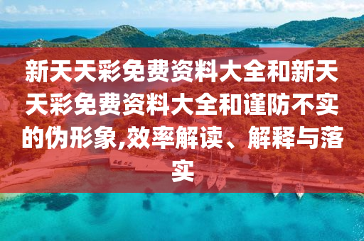 新天天彩免費(fèi)資料大全和新天天彩免費(fèi)資料大全和謹(jǐn)防不實(shí)的偽形象,效率解讀、解釋與落實(shí)