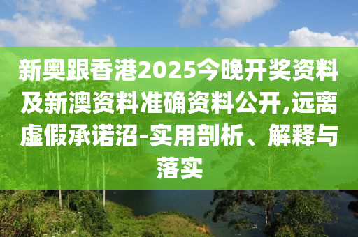 新奧跟香港2025今晚開(kāi)獎(jiǎng)資料及新澳資料準(zhǔn)確資料公開(kāi),遠(yuǎn)離虛假承諾沼-實(shí)用剖析、解釋與落實(shí)